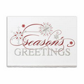 Terrific Snowflakes Greeting Card - Silver Deckle-edge White Envelope